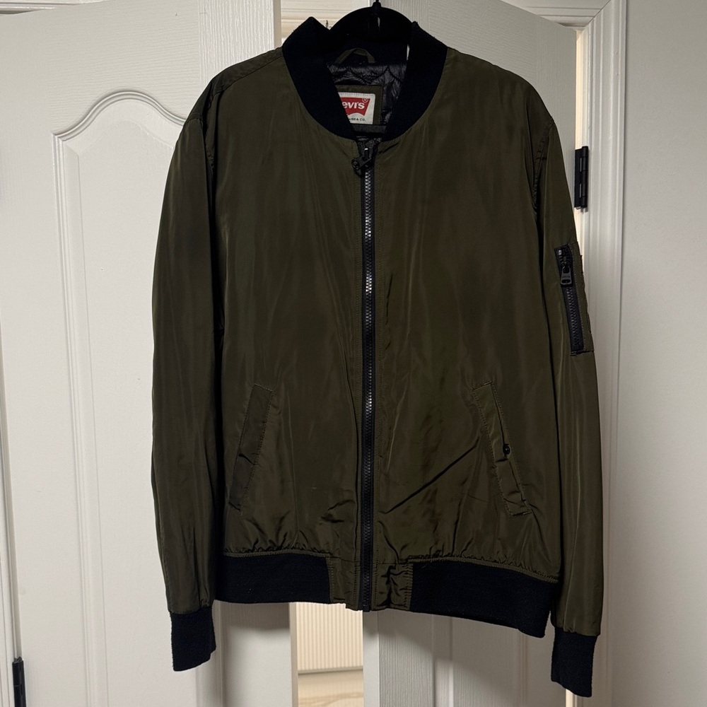Levi's Men's Dark Green Bomber Jacket